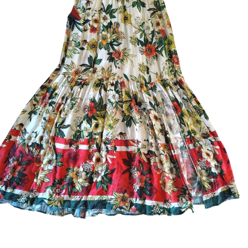 ECI Floral Maxi Dress - Red, Green, White - Picture 6 of 16